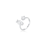 טבעת כסף פתוחה מעוצבת