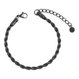 צמיד חבל סטיל מושחר לגברים