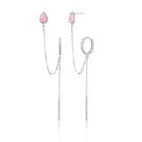 עגילים נופלים בציפוי זהב עם אבני זירקון