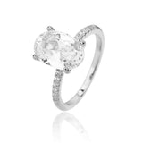 טבעת כסף עם אבן אובלית