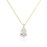 שרשרת ציפוי זהב עם אבן טיפה