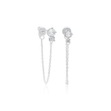 עגילי כסף נופלים משובצים אבני זירקון