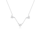 שרשרת כסף 925 עדינה עם לבבות משובצי זירקונים