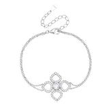 צמיד כסף 925 בעיצוב פרח משובץ זירקונים