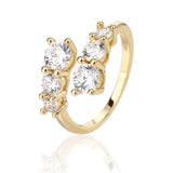 עגיל חישוק כסף בציפוי זהב משובץ