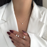 טבעת ציפוי זהב סוליטר קלאסית