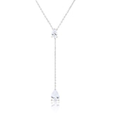 שרשרת עניבה כסף 925 משובצת