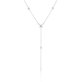 שרשרת עניבה כסף 925 משובצת זירקונים