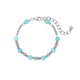 צמיד חרוזים עם כדורי סטיל לגבר