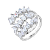 טבעת כסף 925 ספירלה 3 שורות