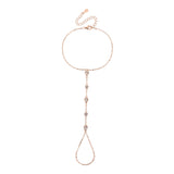 צמיד טבעת ג׳אדי בציפוי רוז גולד בעיצוב טיפות