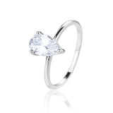 טבעת כסף 925 עם אבן זירקון