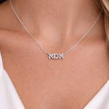 שרשרת כסף 925 אמא משובצת