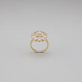 טבעת זהב רוזטה משובצת יהלומי מעבדה