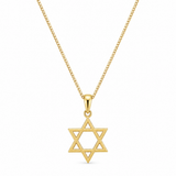 שרשרת זהב 14K מגן דוד קלאסי