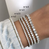 צמיד טניס כסף 925  3 מ"מ