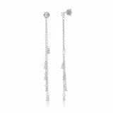 עגילי כסף נופלים משובצים אבני זירקון