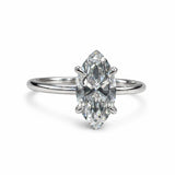 טבעת יהלום מרקיזה 2 קראט זהב 14K