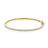 צמיד בנגל זהב 14K משובץ יהלומי מעבדה