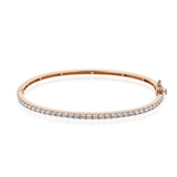 צמיד בנגל זהב 14K משובץ יהלומי מעבדה