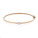 צמיד בנגל כסף / ציפוי זהב מרקיזה משובץ זרקונים