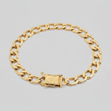 צמיד זהב חוליות יוניסקס עם סוגר מעוצב