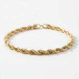 צמיד חבל דק יוניסקס מזהב 14K