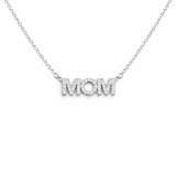 שרשרת כסף 925 MOM משובצת